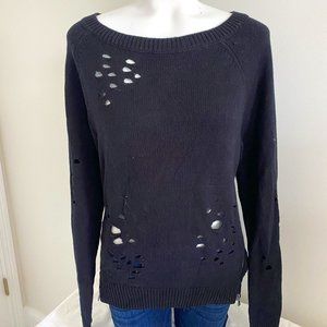 Distressed Boatneck Sweater